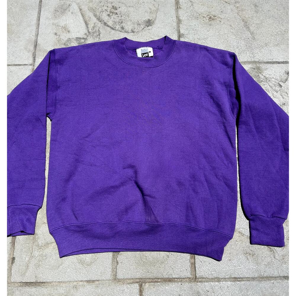 90s Blank Purple Lee Crewneck Vintage Essential - Great Condition